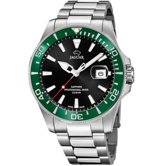 Мъжки ръчен часовник с кварцов механизъм - корпус от Стомана - Стоманена верижка - цвят Черен Сив