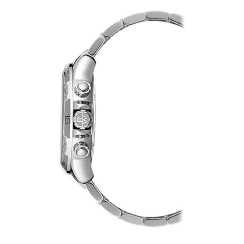 Мъжки ръчен часовник с кварцов механизъм - корпус от Стомана - Стоманена верижка - цвят Черен Сив