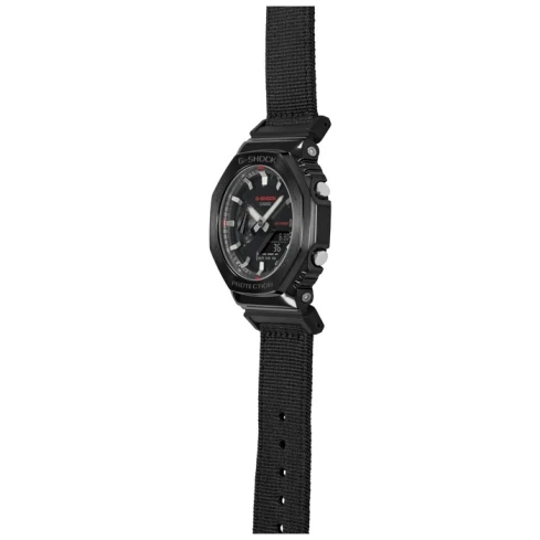 Мъжки ръчен часовник с кварцов механизъм - корпус от Полимер - Текстил - цвят Черен