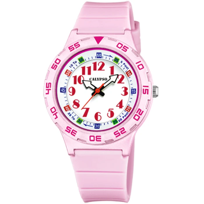 Унисекс ръчен часовник с кварцов механизъм - корпус от Полимер - Полимер - цвят Бял Розов