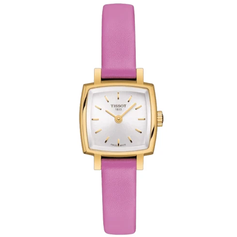 Дамски ръчен часовник с кварцов механизъм - корпус от Стомана - Естествена кожа - цвят Сребрист Розов