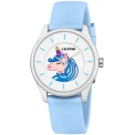 Унисекс ръчен часовник с кварцов механизъм - корпус от Полимер - Полимер - цвят Бял Син