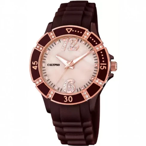 Унисекс ръчен часовник с кварцов механизъм - корпус от Полимер - Полимер - цвят Червен