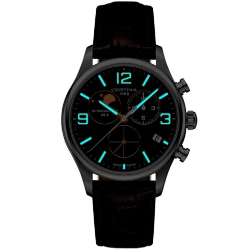 Мъжки ръчен часовник с кварцов механизъм - корпус от Стомана - Естествена кожа - цвят Кафяв Кафяв