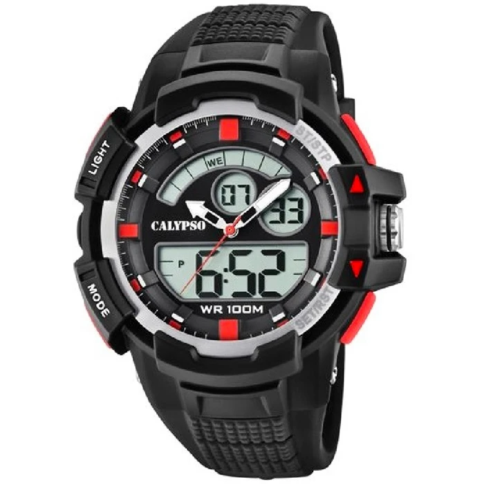 Унисекс ръчен часовник с кварцов механизъм - корпус от Полимер - Полимер - цвят Сив Черен