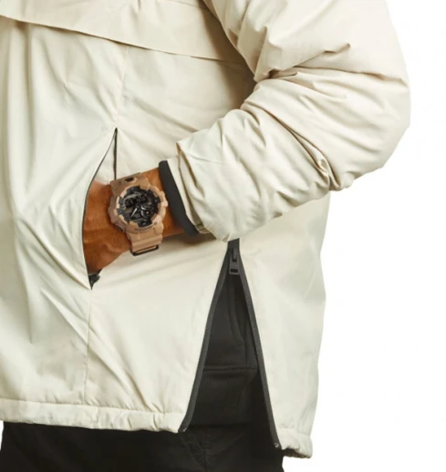 Мъжки ръчен часовник с кварцов механизъм - корпус от Полимер - Полимер - цвят Черен Кафяв