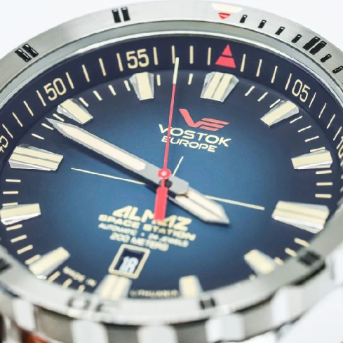 Мъжки ръчен часовник с автоматичен механизъм - корпус от Стомана - Естествена кожа - цвят Син Кафяв