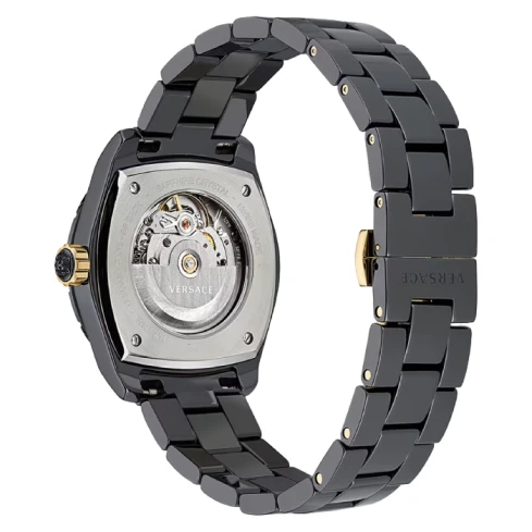 Дамски ръчен часовник с автоматичен механизъм - корпус от Керамика - Керамика - цвят Черен Черен