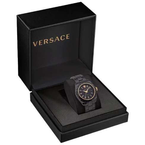 Дамски ръчен часовник с автоматичен механизъм - корпус от Керамика - Керамика - цвят Черен Черен