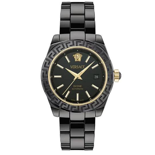 Дамски ръчен часовник с автоматичен механизъм - корпус от Керамика - Керамика - цвят Черен Черен