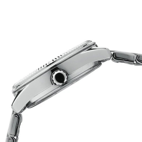 Дамски ръчен часовник с кварцов механизъм - корпус от Стомана - Стоманена верижка - цвят Бял Сив