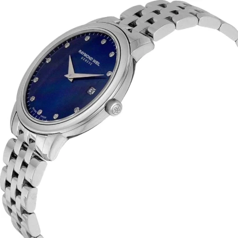 Мъжки ръчен часовник с кварцов механизъм - корпус от Стомана - Стоманена верижка - цвят Син Сив