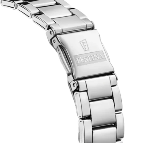 Дамски ръчен часовник с кварцов механизъм - корпус от Стомана - Стоманена верижка - цвят Син Сив