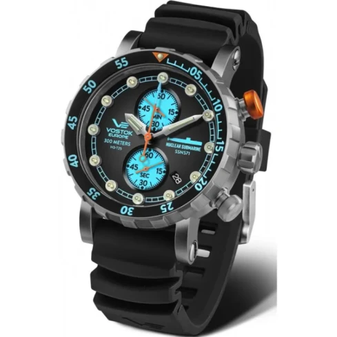 Мъжки ръчен часовник с кварцов механизъм - корпус от Титан - Естествена кожа - цвят Черен Черен