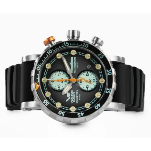 Мъжки ръчен часовник с кварцов механизъм - корпус от Титан - Естествена кожа - цвят Черен Черен