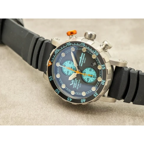 Мъжки ръчен часовник с кварцов механизъм - корпус от Титан - Естествена кожа - цвят Черен Черен