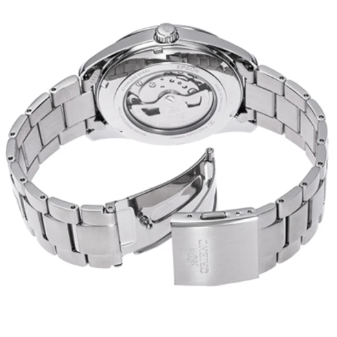 Мъжки ръчен часовник с механичен механизъм - корпус от Стомана - Стоманена верижка - цвят Червен Сив