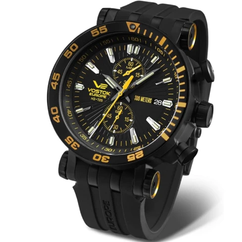 Мъжки ръчен часовник с кварцов механизъм - корпус от Стомана - Естествена кожа - цвят Черен Черен