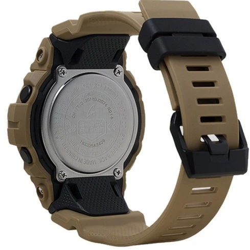 Мъжки ръчен часовник с кварцов механизъм - корпус от Полимер - Полимер - цвят Черен Бежов