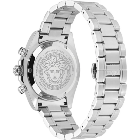 Мъжки ръчен часовник с кварцов механизъм - корпус от Стомана - Стоманена верижка - цвят Син Сив