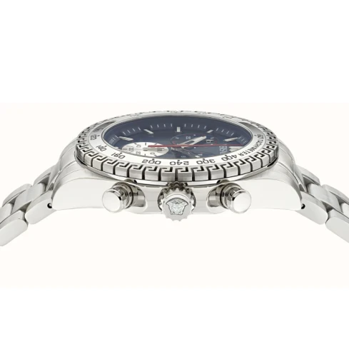 Мъжки ръчен часовник с кварцов механизъм - корпус от Стомана - Стоманена верижка - цвят Син Сив