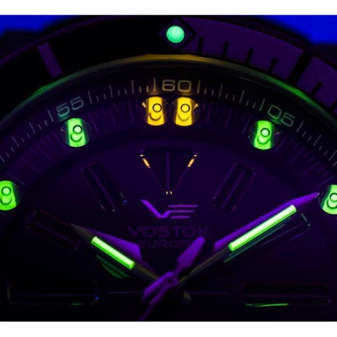 Мъжки ръчен часовник с автоматичен механизъм - корпус от Стомана - Естествена кожа - цвят Син Син