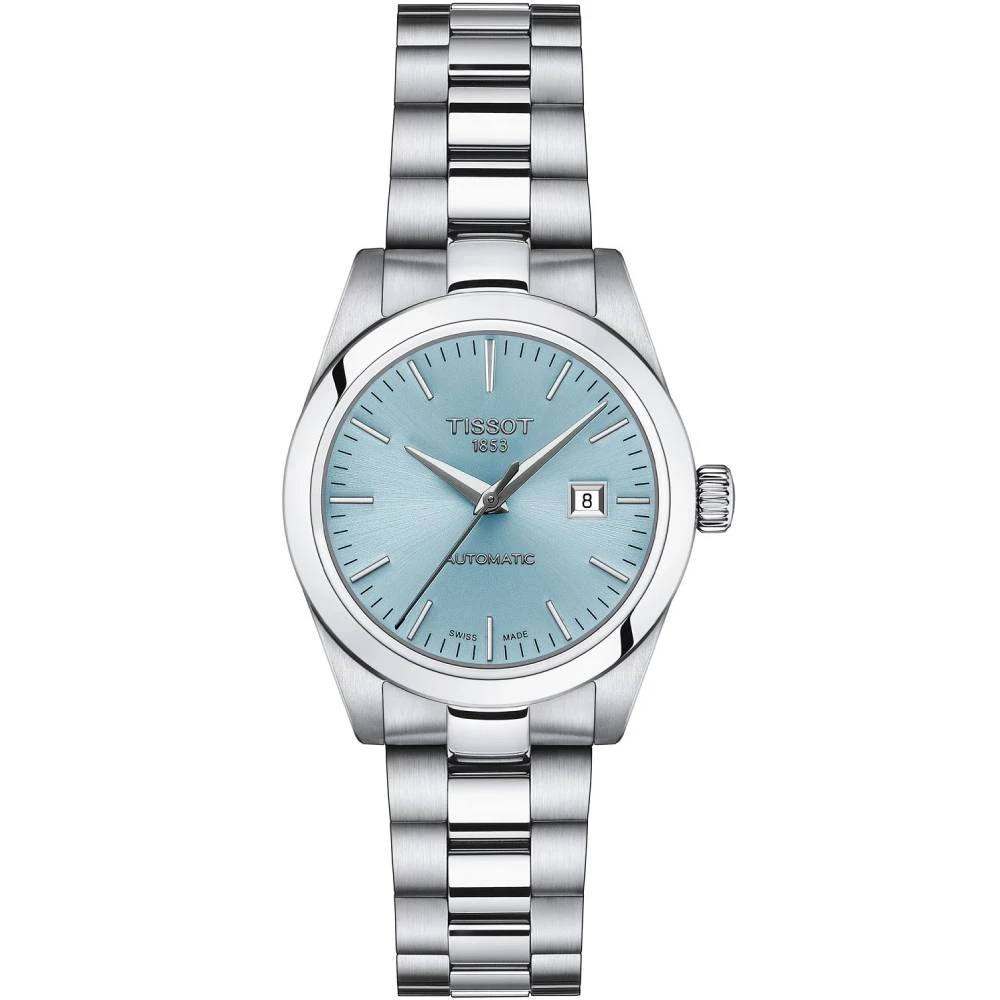 Дамски ръчен часовник с автоматичен механизъм - корпус от Стомана - Стоманена верижка - цвят Син Сив