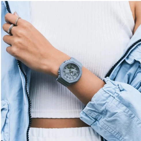 Мъжки ръчен часовник с кварцов механизъм - корпус от Полимер - Полимер - цвят Син Син