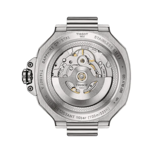 Мъжки ръчен часовник с автоматичен механизъм - корпус от Стомана - Силиконова каишка - цвят Черен Черен