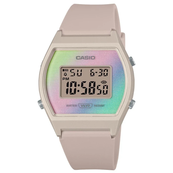 Дамски ръчен часовник с кварцов механизъм - корпус от Полимер - Полимер - цвят Сив Бежов