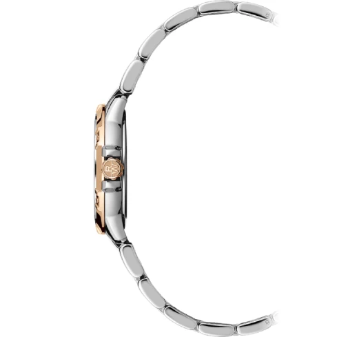 Дамски ръчен часовник с кварцов механизъм - корпус от Стомана - Стоманена верижка - цвят Кафяв Розово Злато