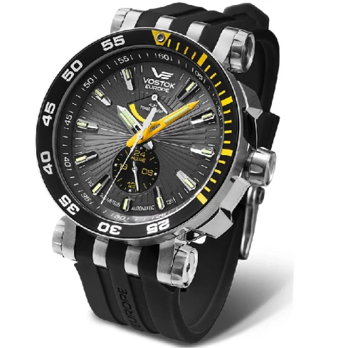 Мъжки ръчен часовник с автоматичен механизъм - корпус от Стомана - Естествена кожа - цвят Черен Кафяв