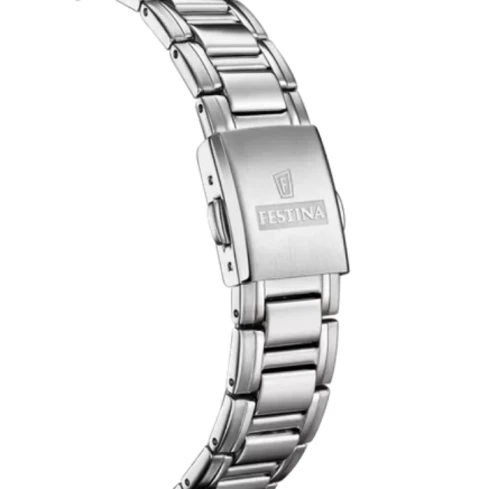 Мъжки ръчен часовник с кварцов механизъм - корпус от Стомана - Стоманена верижка - цвят Черен Сив