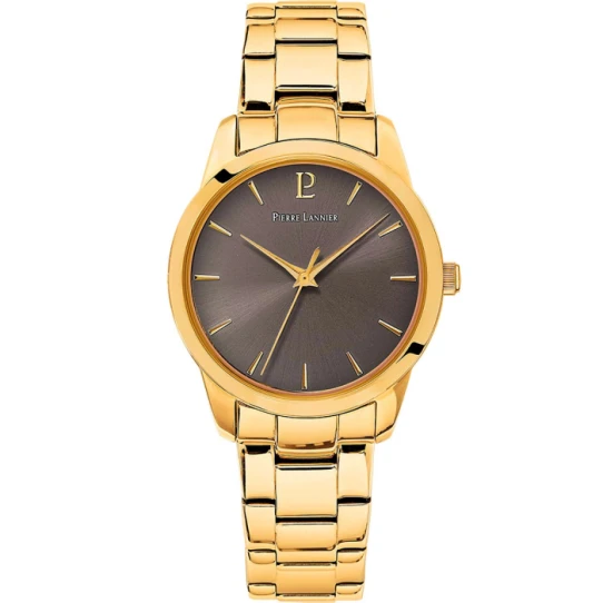 Дамски ръчен часовник с кварцов механизъм - корпус от Стомана - Стоманена верижка - цвят Черен Злато