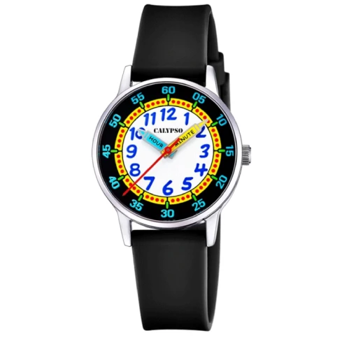 Унисекс ръчен часовник с кварцов механизъм - корпус от Стомана - Каучук - цвят Бял Черен