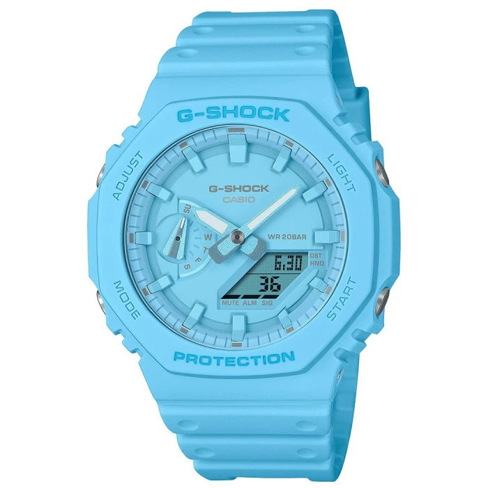 Мъжки ръчен часовник с кварцов механизъм - корпус от Полимер - Полимер - цвят Син Син