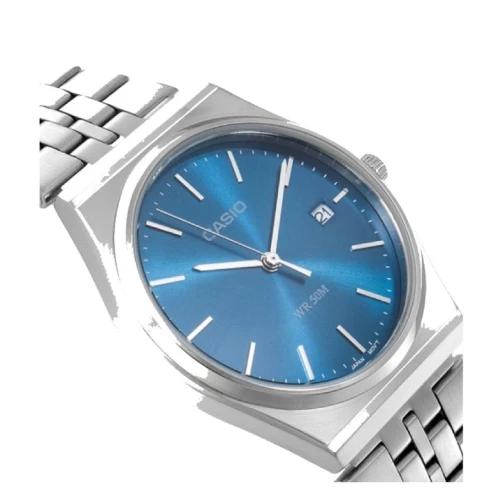 Дамски ръчен часовник с кварцов механизъм - корпус от Стомана - Стоманена верижка - цвят Син Сив