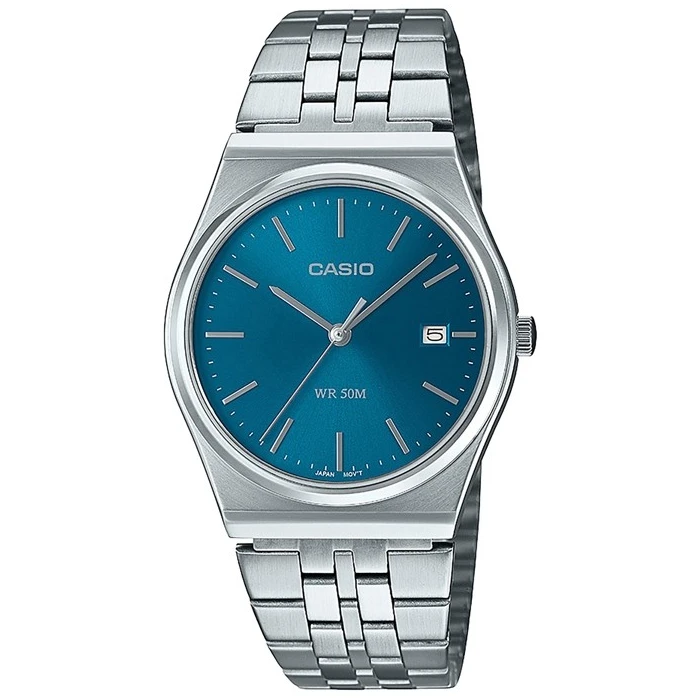 Дамски ръчен часовник с кварцов механизъм - корпус от Стомана - Стоманена верижка - цвят Син Сив