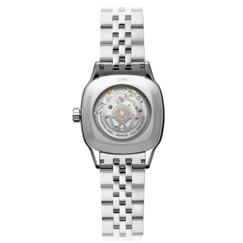 Дамски ръчен часовник с автоматичен механизъм - корпус от Стомана - Стоманена верижка - цвят Син