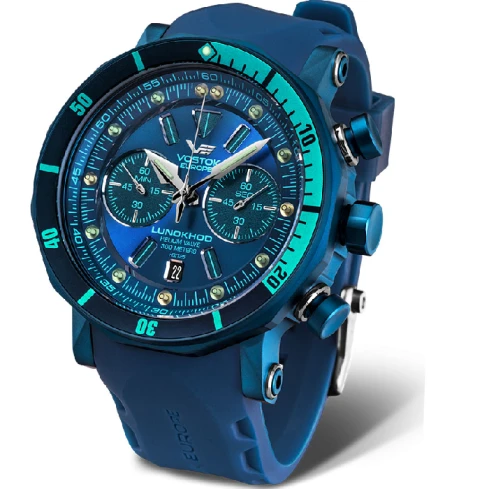 Мъжки ръчен часовник с кварцов механизъм - корпус от Стомана - Силиконова каишка - цвят Син Син