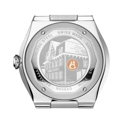 Мъжки ръчен часовник с автоматичен механизъм - корпус от Стомана - Стоманена верижка - цвят Сребрист Розово Злато