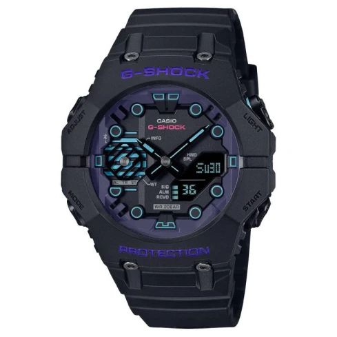 Мъжки ръчен часовник с кварцов механизъм - корпус от Полимер - Полимер - цвят Черен Черен