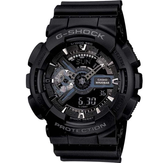 Casio GA-110-1BER G-Shock - Мъжки ръчен часовник с кварцов механизъм - корпус от Полимер - Полимер - цвят Черен Черен