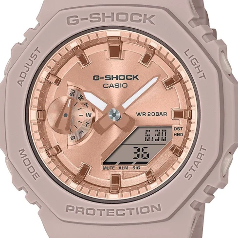 Дамски ръчен часовник с кварцов механизъм - корпус от Полимер - Полимер - цвят Бежов Бежов