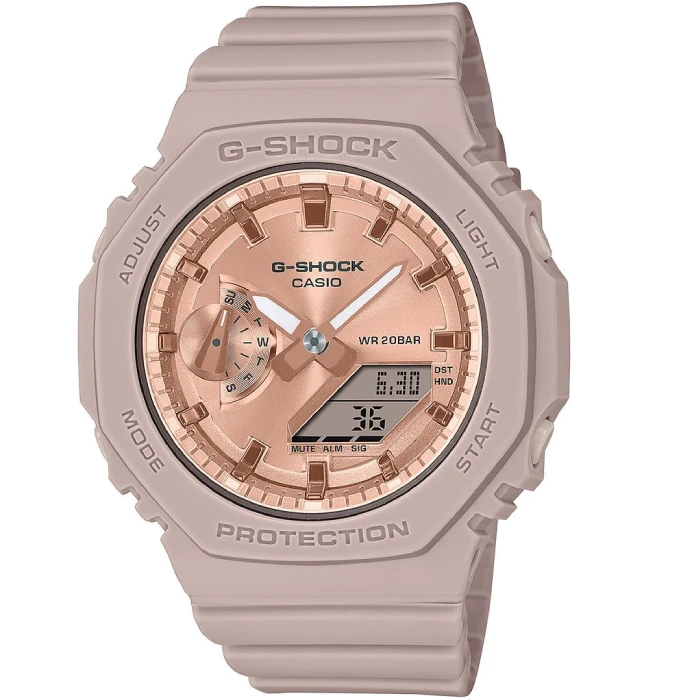 Дамски ръчен часовник с кварцов механизъм - корпус от Полимер - Полимер - цвят Бежов Бежов