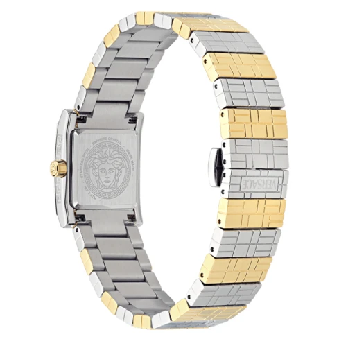 Дамски ръчен часовник с кварцов механизъм - корпус от Стомана - Стоманена верижка - цвят Зелен Сив