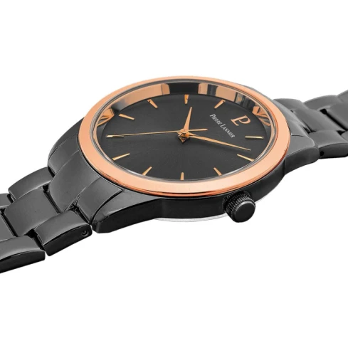 Дамски ръчен часовник с кварцов механизъм - корпус от Стомана - Стоманена верижка - цвят Черен Черен