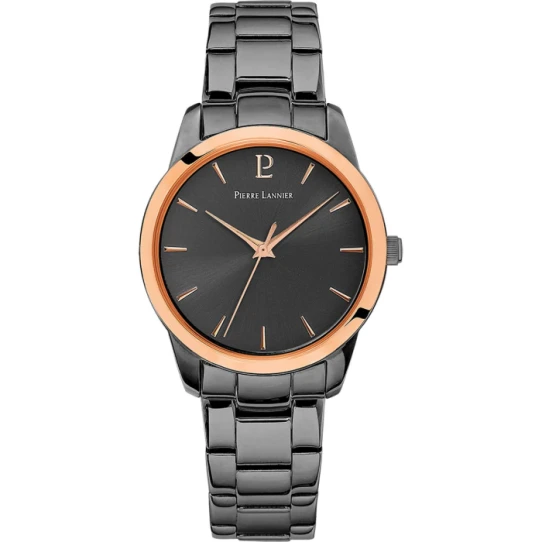 Дамски ръчен часовник с кварцов механизъм - корпус от Стомана - Стоманена верижка - цвят Черен Черен