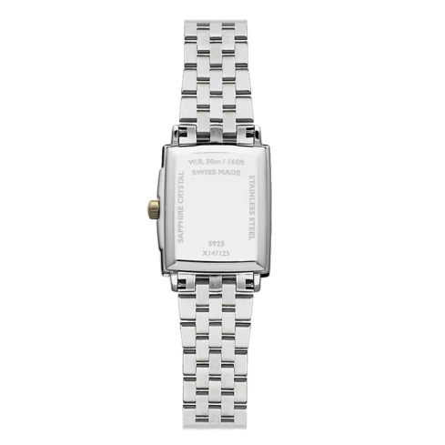 Дамски ръчен часовник с кварцов механизъм - корпус от Стомана - Стоманена верижка - цвят Седеф Сив