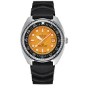 Мъжки ръчен часовник с автоматичен механизъм - корпус от Стомана - Каучук - цвят Оранжев Черен